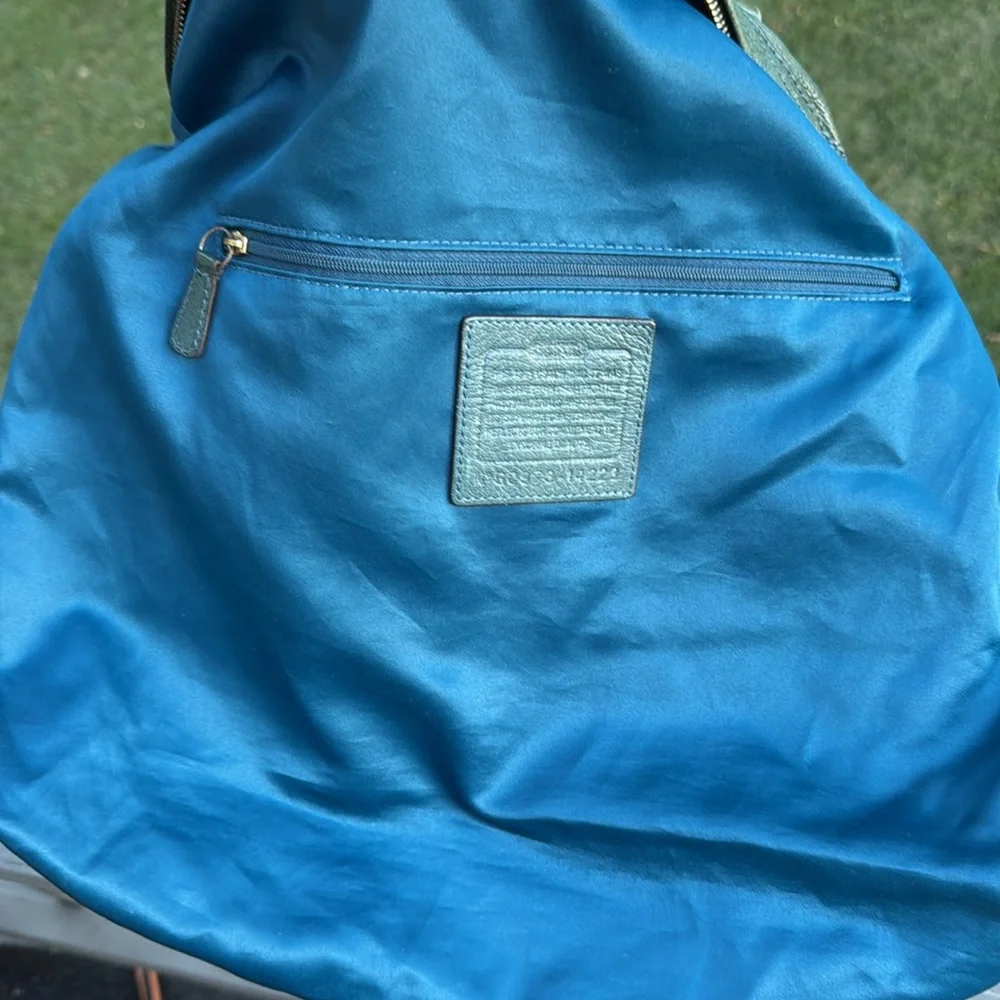 Coach Kristin (14223) Green Leather Hobo Satchel Shoulder Bag (w/twilly)(EUC) - Picture 15 of 17